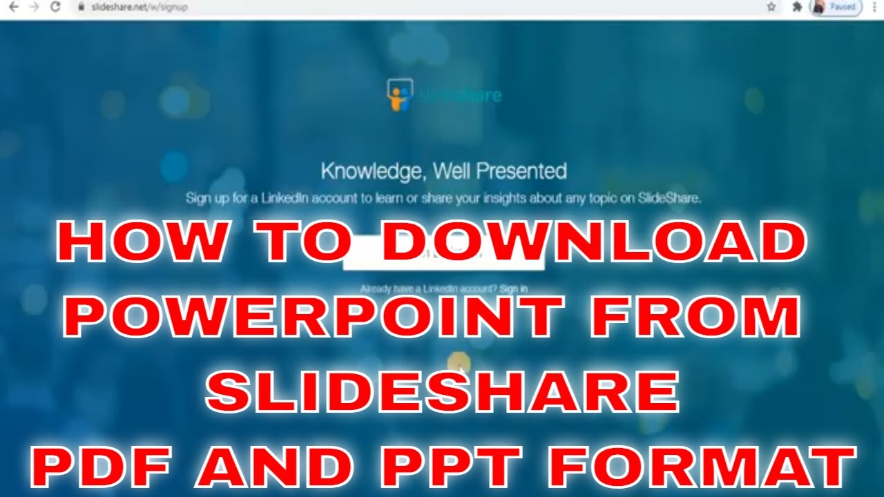 How to download ppt from Slideshare