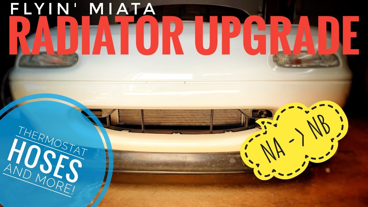 Miata Aluminum Rad DIY Install + Thermostat and Hoses!