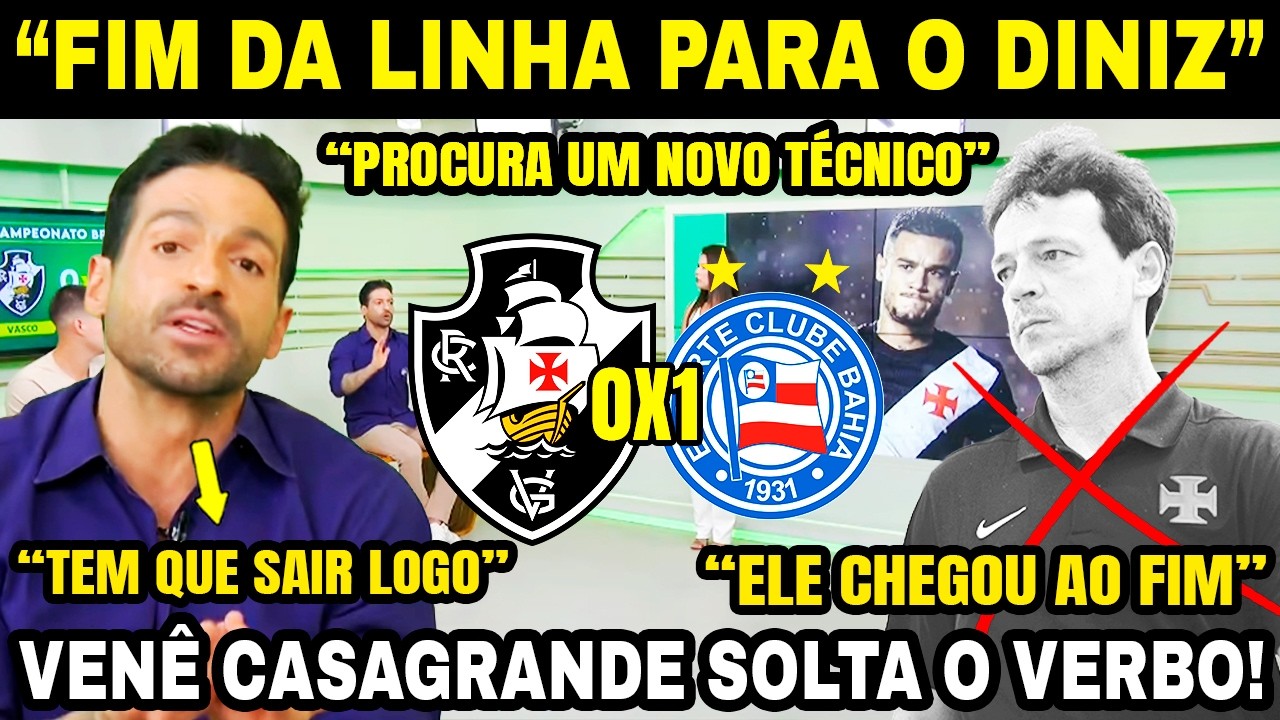 VEJA O QUE VENÊ CASAGRANDE FALOU SOBRE O FUTURO DE FERNANDO DINIZ NO VASCO! 