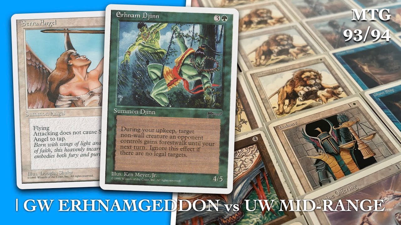 Бюджетный MtG 93/94, GW Erhnamgeddon против UW Mid-Range, Magic the Gathering старой школы | 685