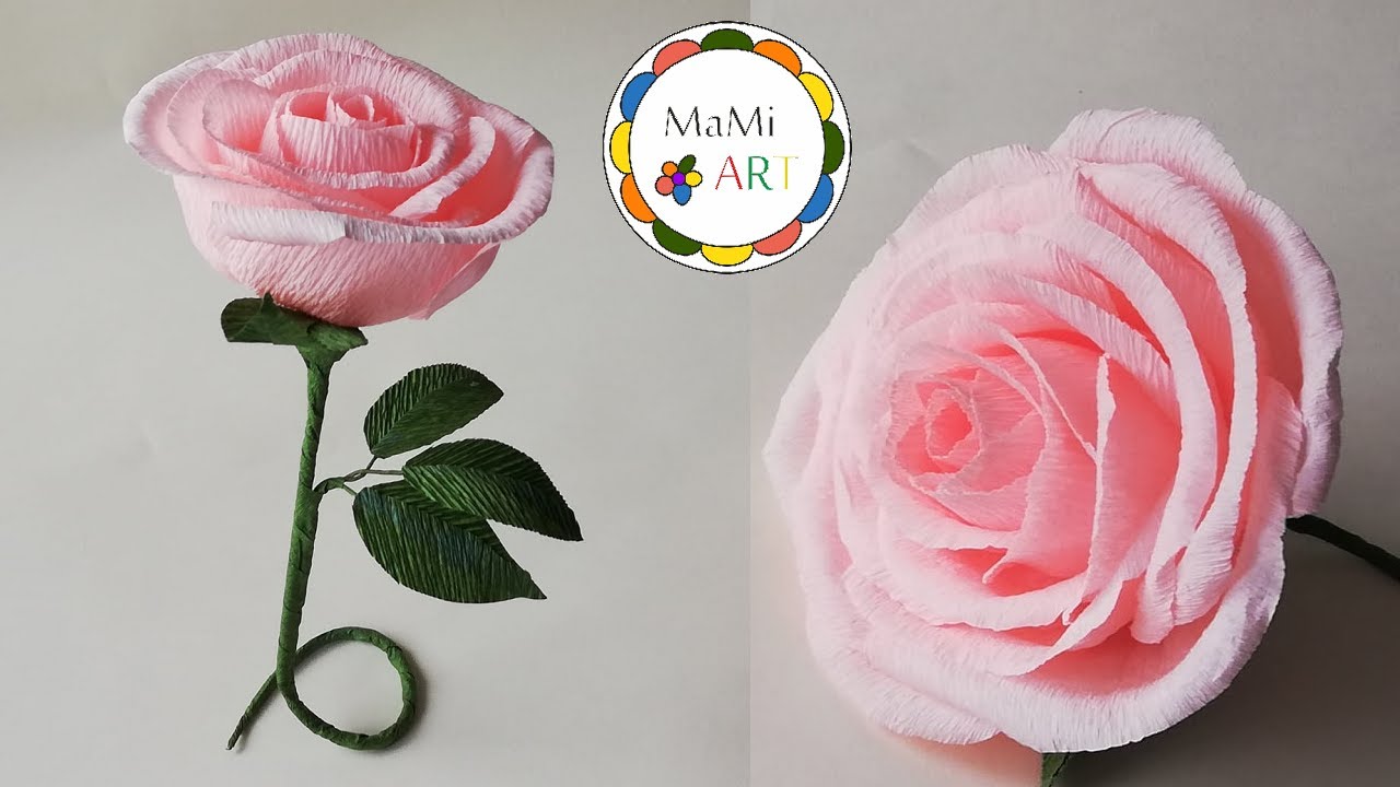 JAK ZROBIĆ ŚLICZNĄ RÓŻĘ Z KREPINY |  EASY CREPE PAPER FLOWER