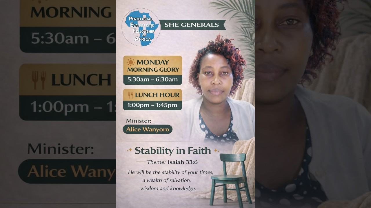 Welcome to Our Morning Glory || Minister: Sister Alice Wanyoro  || STABILITY IN FAITH //  09/03/26.