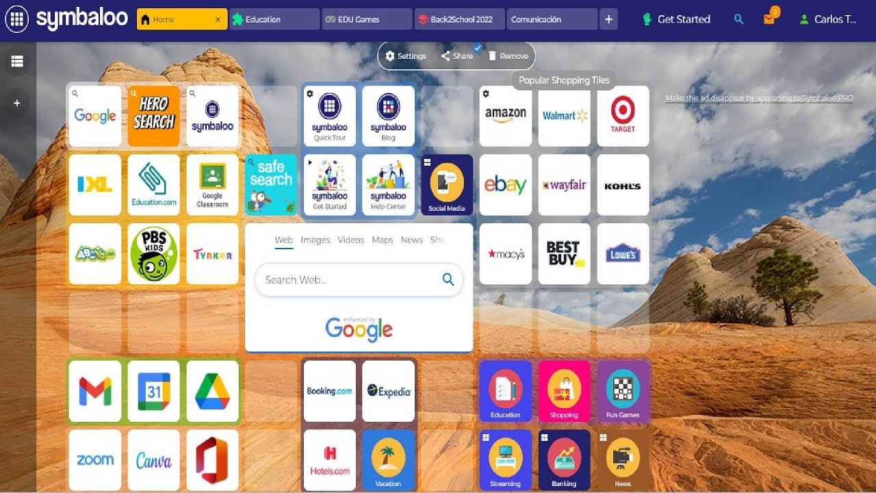 Tutorial sobre Symbaloo. Aplicación educativa, personal y profesional. 🤓💻