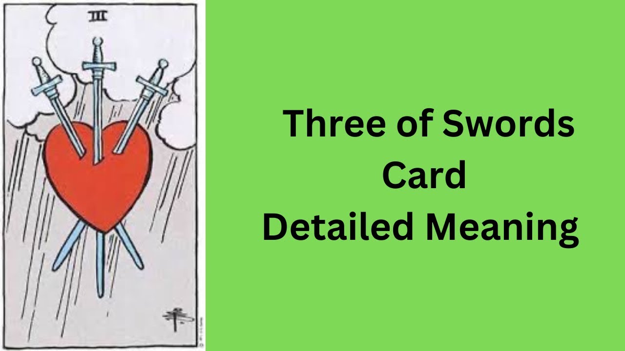 Three of Swords — Tarot Card Meaning  || Minor Arcana || Learn Tarot With Nidhi
