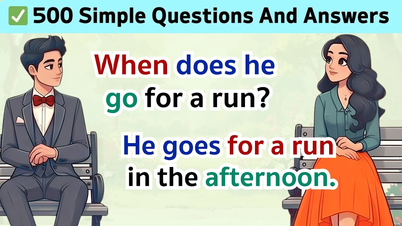 500 Simple Questions And Answers | WH Questions |English Speaking Practice |Speak English Fluently ✅