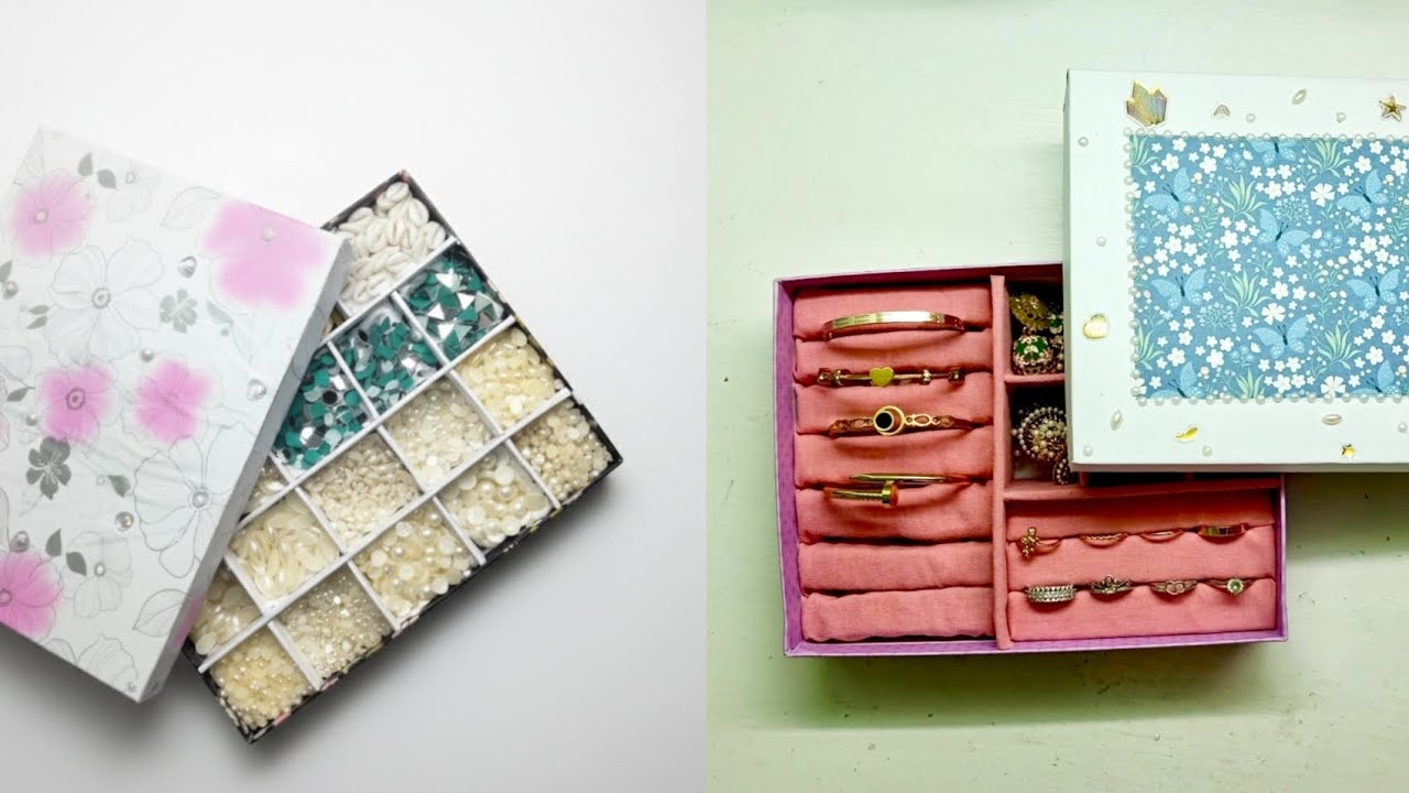 DIY Sweet Box to Organizer | Jwellery organizer #craft #art #handmade #viral #craftideas #orgnizers 