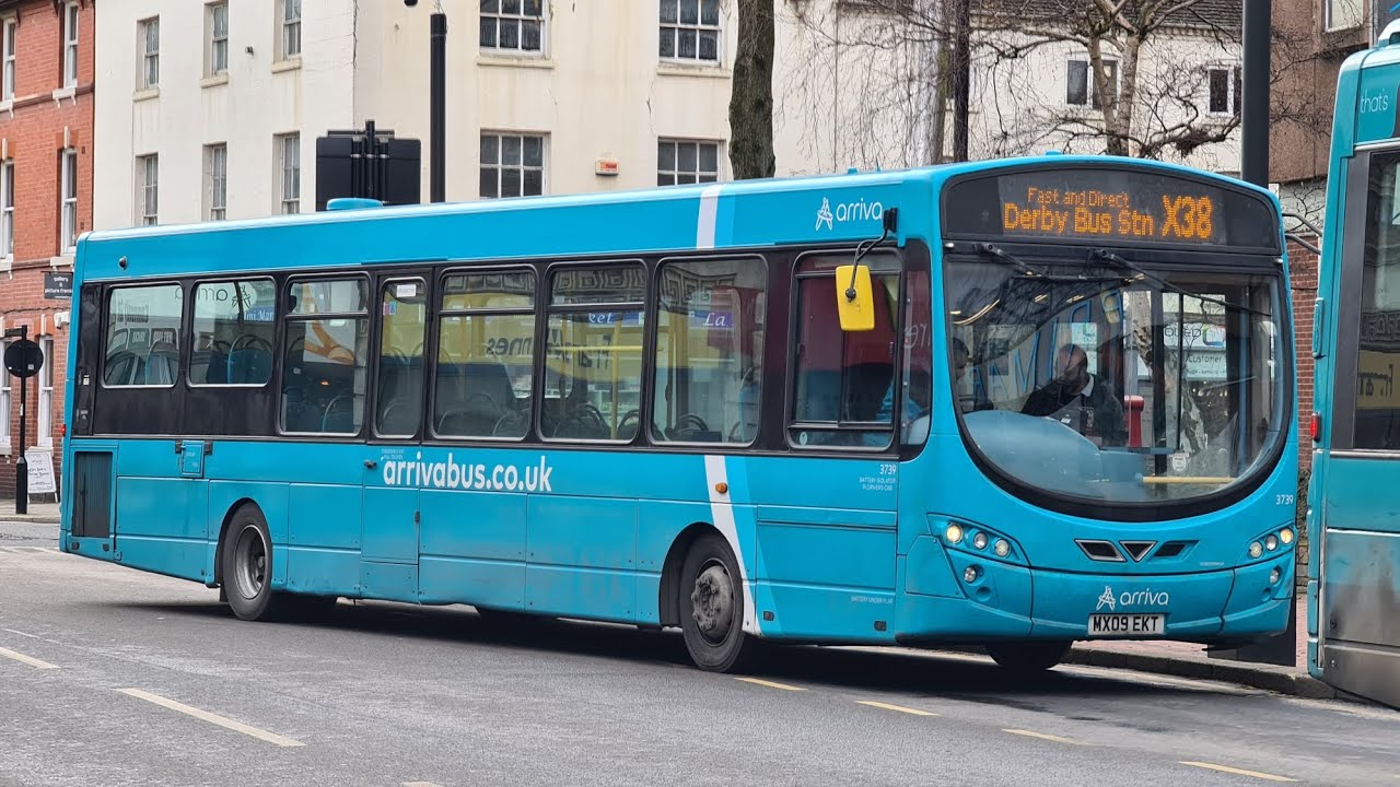 *INSANE SPEED* Ride on Arriva Derby' VDL SB200 Wright Pulsar 2, 3739 (MX09 EKT) - Route X38