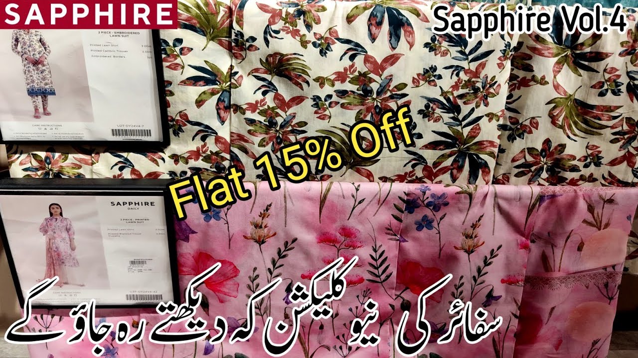 Sapphire Flat 15% Off Discount On New Vol.4 || Sapphire Summer collection 2024