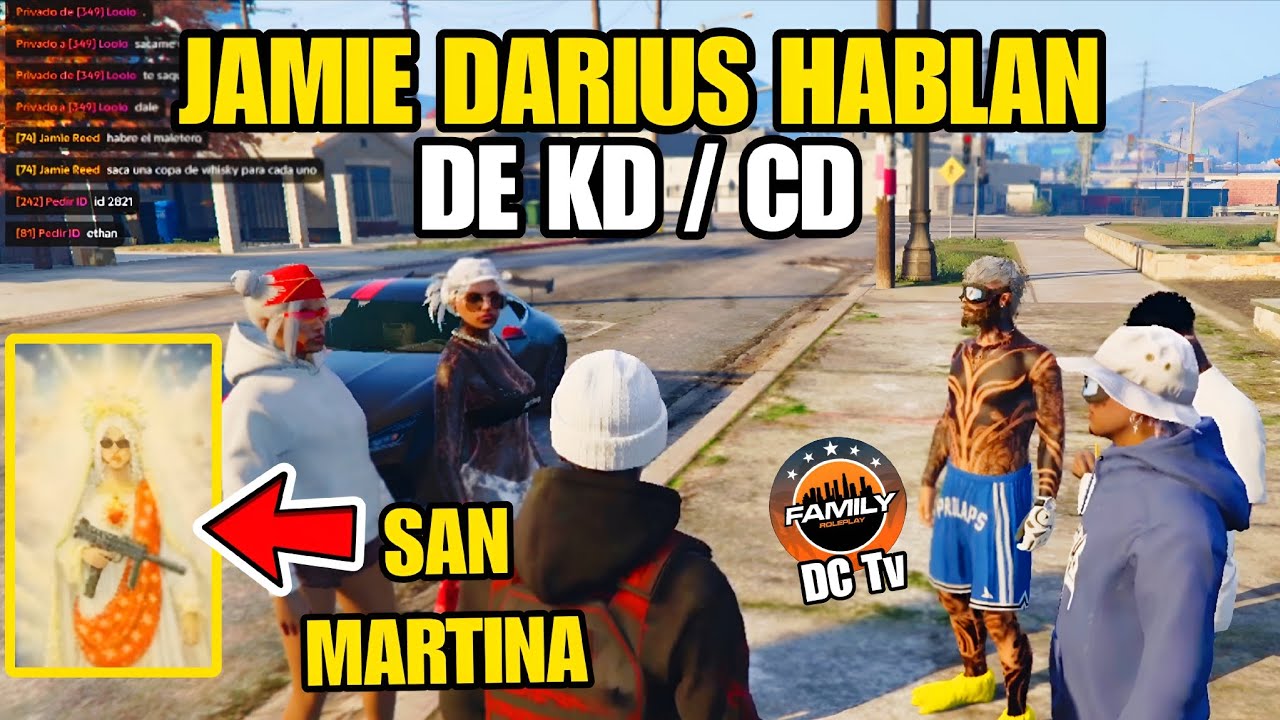 DARIUS (NIKO) JAMIE (BLITZ)  HABLAN de KD CD, SAN MARTINA en EL BARRIO de la J7 FAMILY RP 