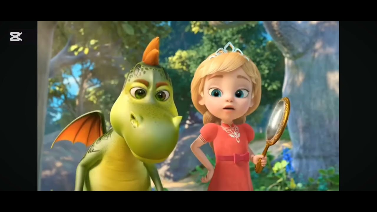 A little girl finds a magic book that transports her to another world and she meets a dragon