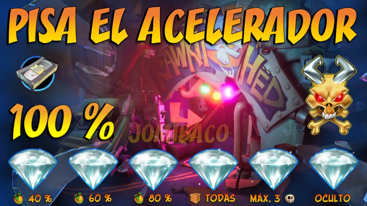 Crash Bandicoot 4 Pisa el Acelerador [Todas las Cajas y Gemas] Gu&iacute;a Reliquia N. Cre&iacute;ble Perfecta