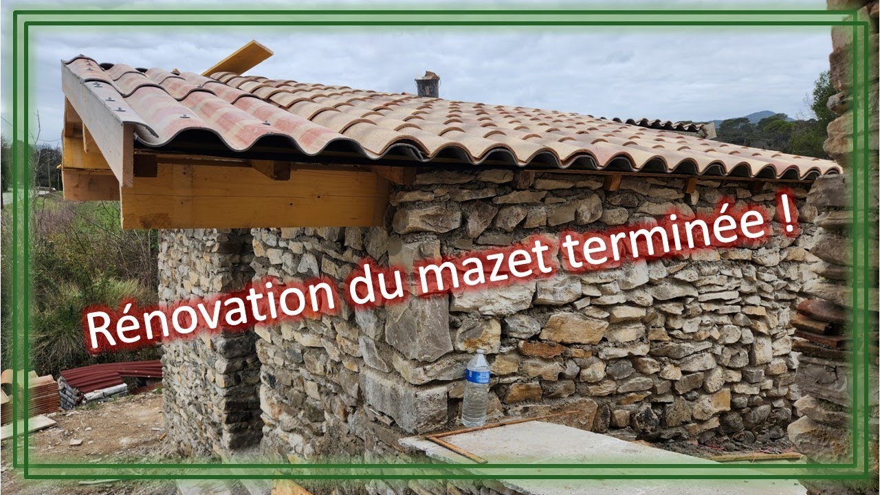 95. Rénovation terminée du vieux mazet en pierres