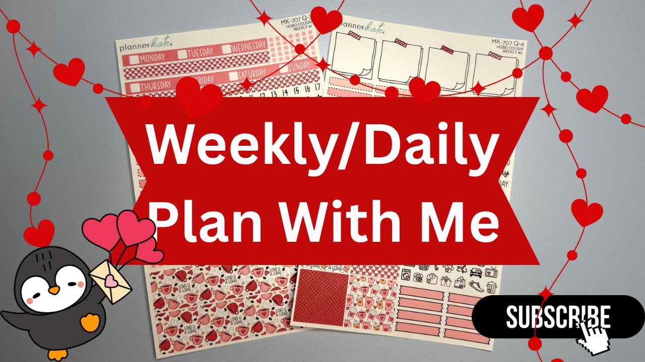 Weekly & Daily Plan With Me | Functional + Decorative Planning | Planner Kate Stickers