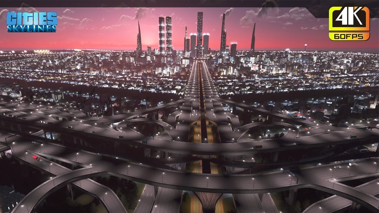 Utopia City night ★ Cities Skylines ★