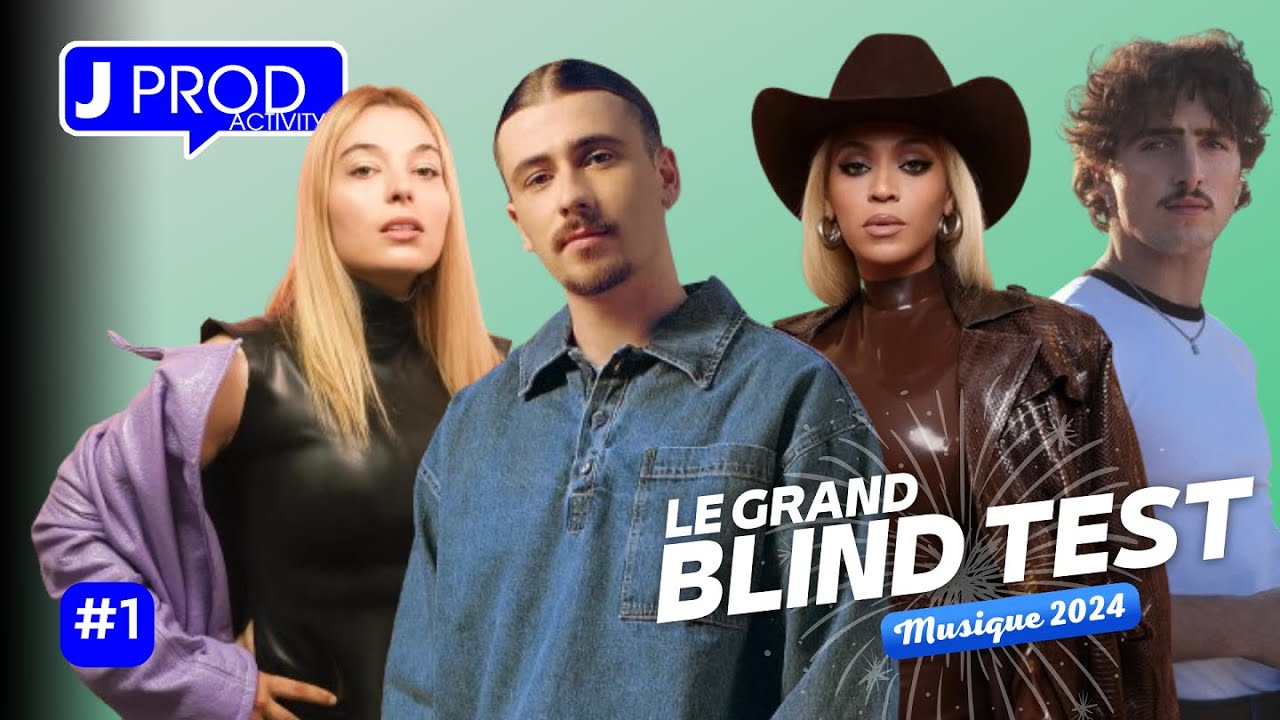 BLIND TEST MUSIQUE 2024 PARTIE 1 - JPROD ACTIVITY
