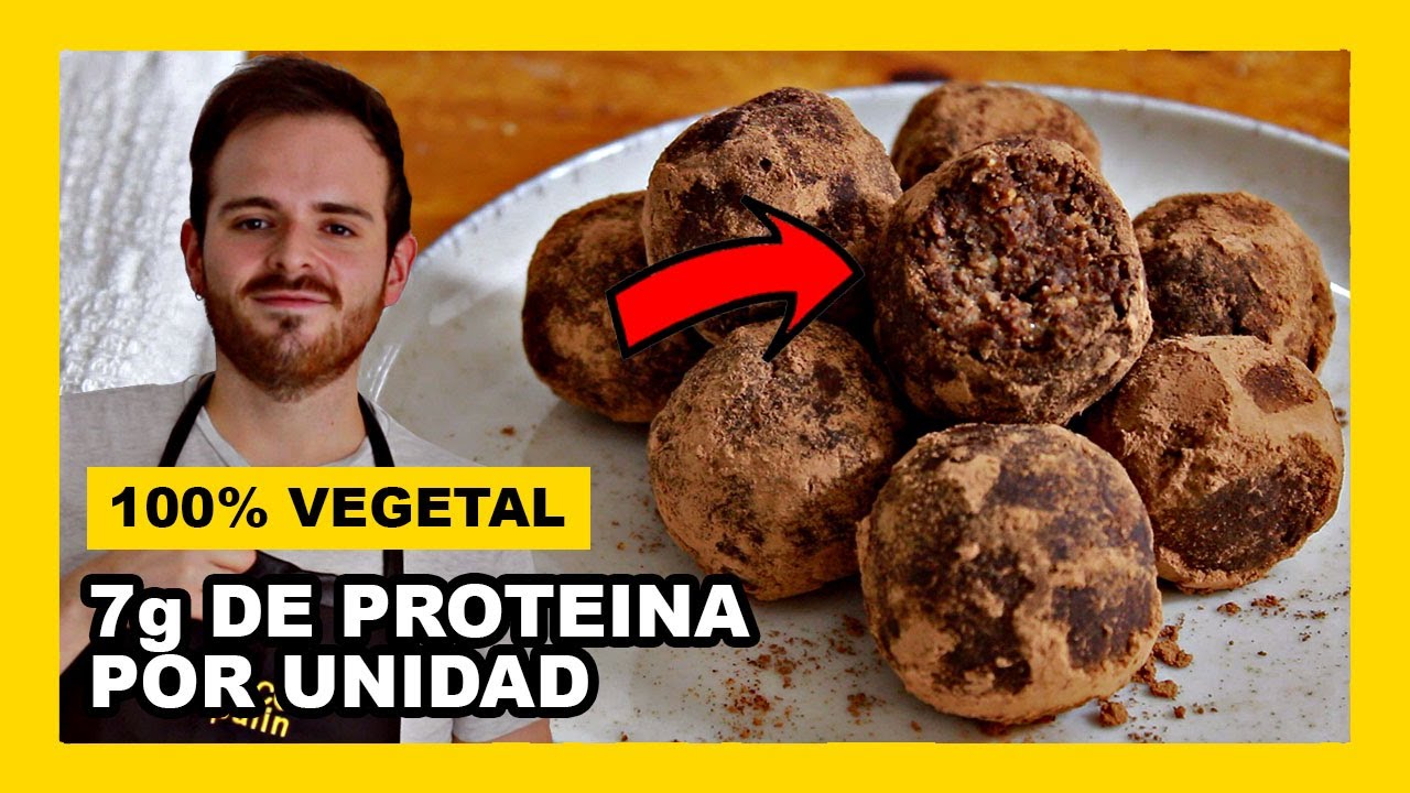 🔶 Receta PROTEICA vegetal (merienda vegana) - Trufas dulces
