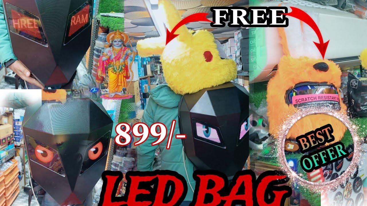 LED BAG ON BEST PRICE 🕺WITH EXCITING OFFER 🚀🚀//BUNNY COVER HELMET//LOY EYE BAG // RIDING BAGS