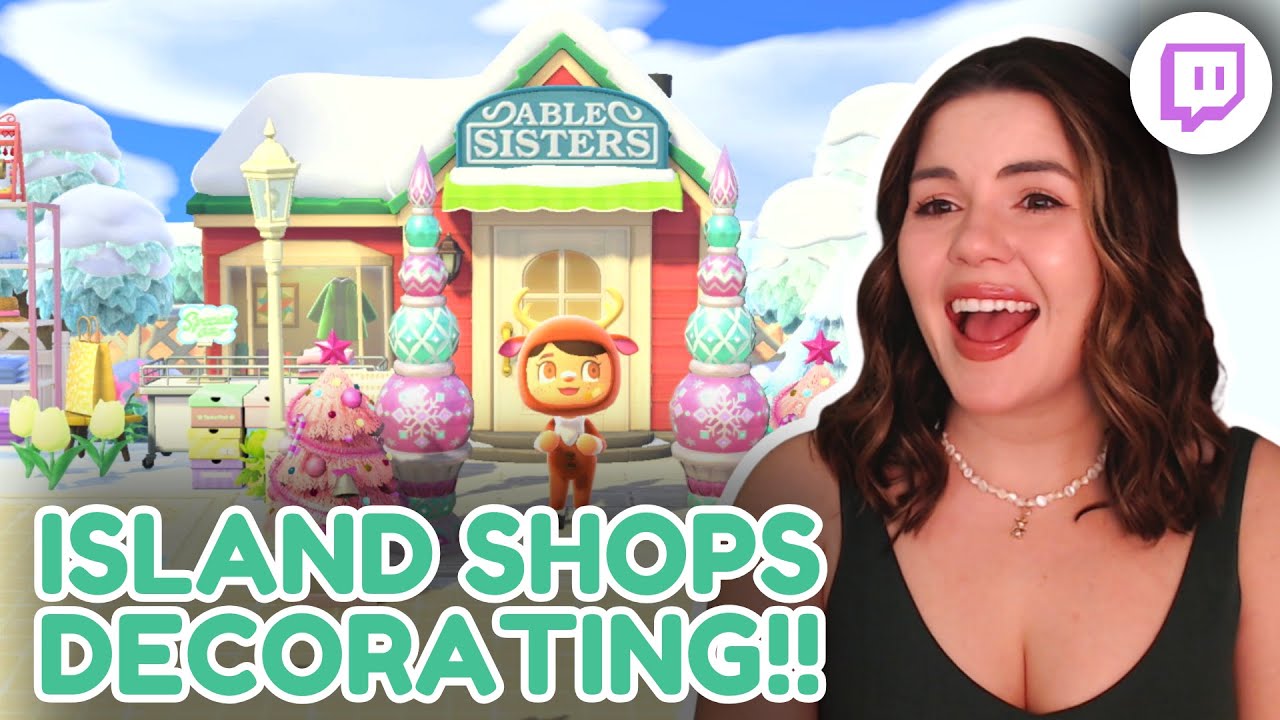Украшаем магазины на Медвежьем острове к зиме | Animal Crossing: New Horizons {трансляция 17.12.2...
