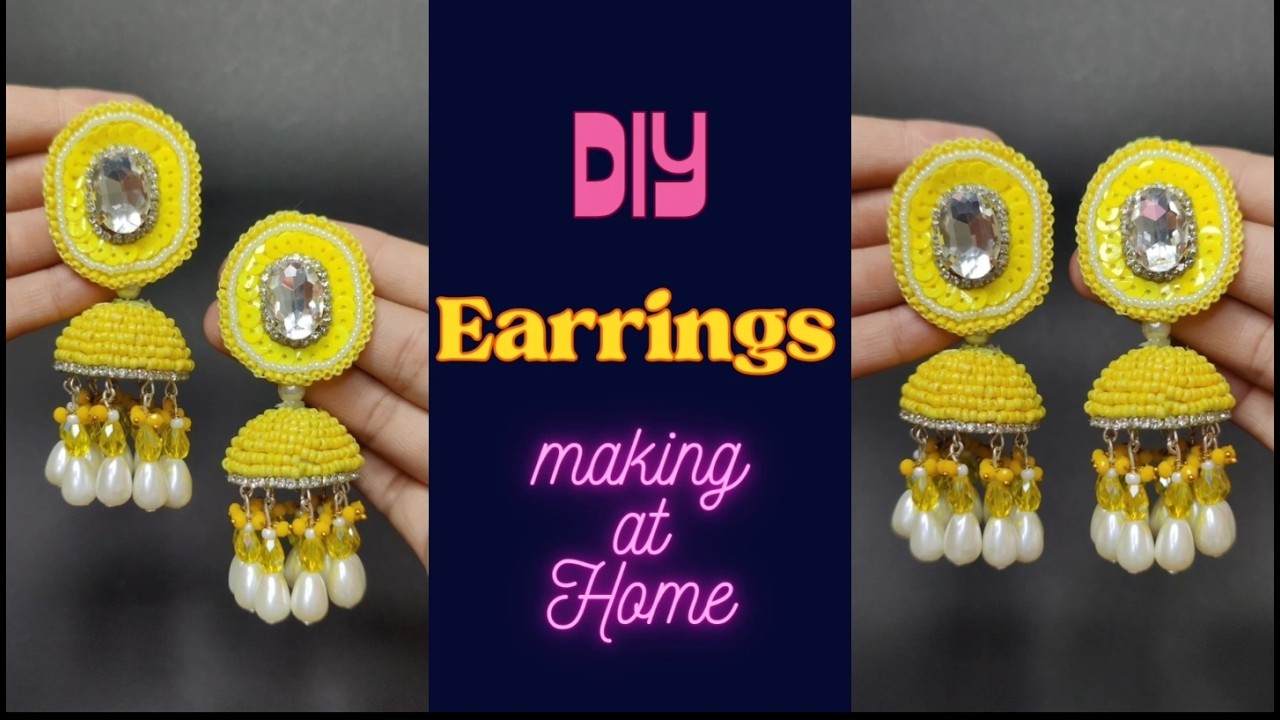 navratri jewellery 2024 | DIY Navratri earcuff😱 | jewellery making for beginners #diy #trending