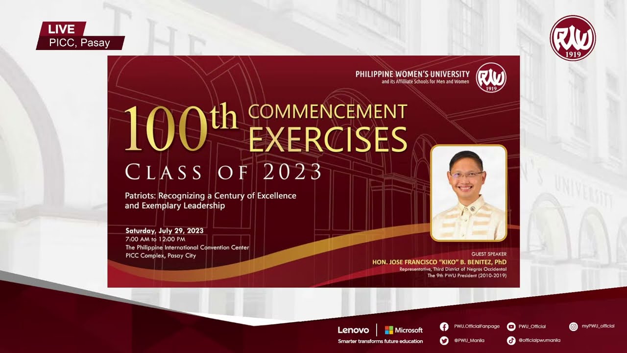 Philippine Women's University 100th Commencement Exercises | July 29, 2023