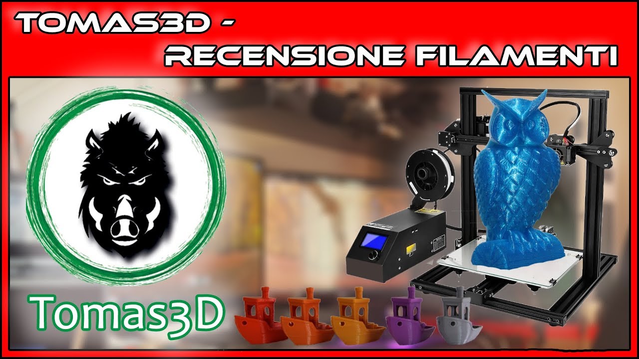 ITA - Recensione filamenti Tomas3D (PLA/PET-G)