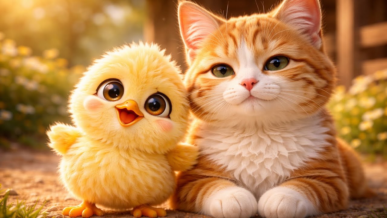Puiul și pisica 🐥🐱 | Poveste despre prietenie | Cântec pentru copii | Magic Melody România