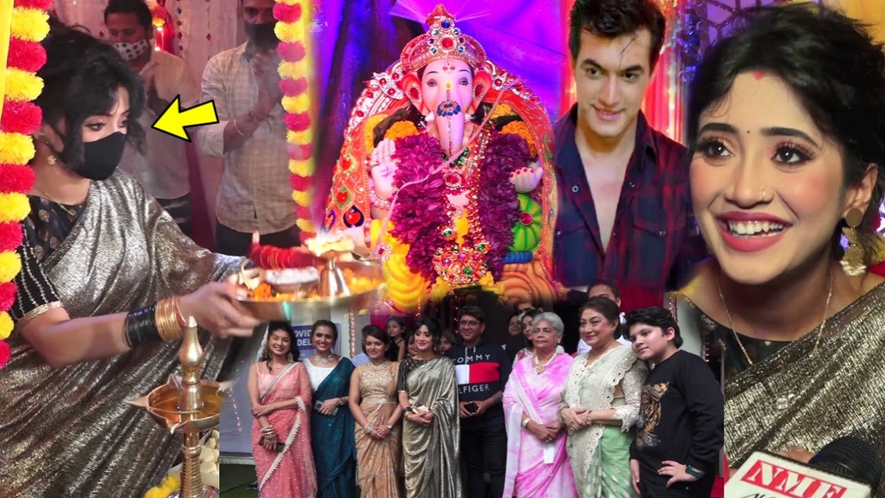 Yeh Rishta Kya Kehlata Hai Ganpati Celebration On Sets | Shivangi Joshi Doing Aarti Without Mohsin..