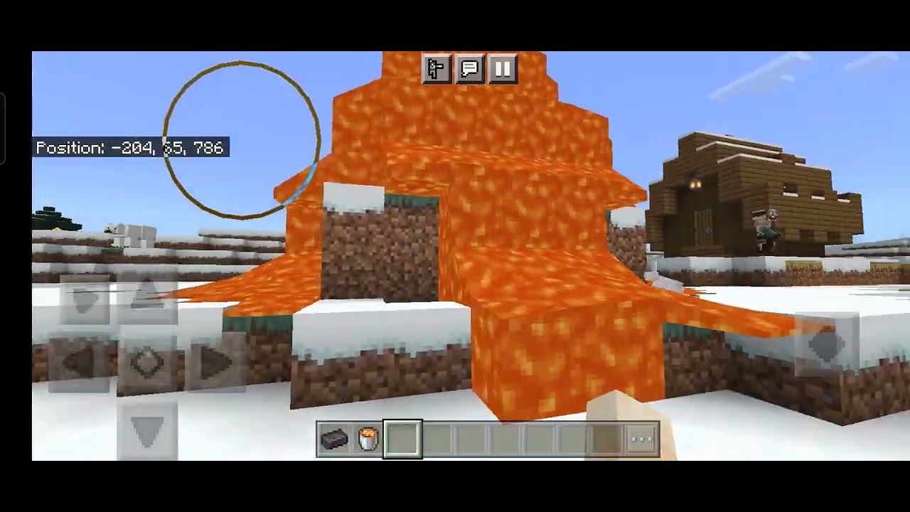 Извержение вулкана в Minecraft: катастрофа, часть 1