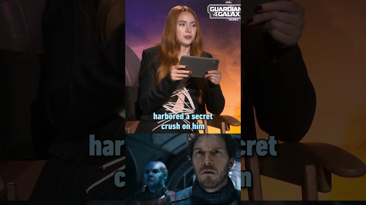 Karen Gillan reacts to the Nebula/Quill ship #guardiansofthegalaxy #marvel #mcu #guardians #shorts