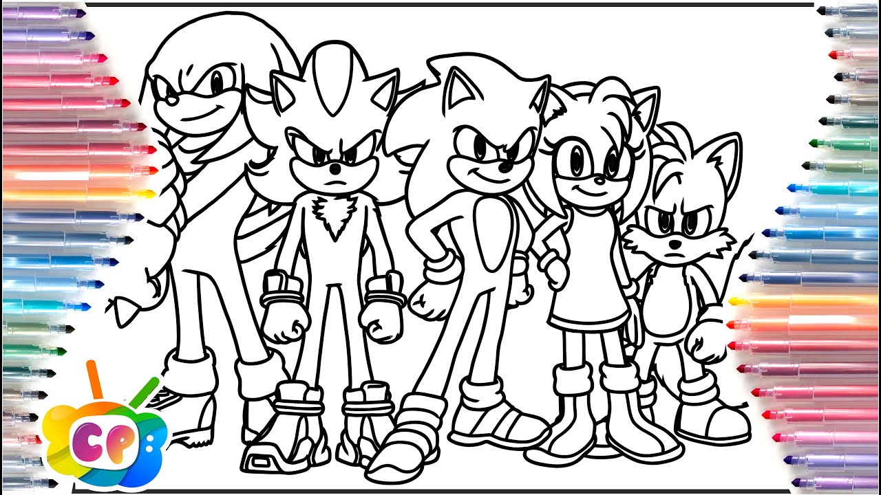 Sonic 4 All Characters / coloring Sonic characters / Sonic the Hedgehog 4 #sonic3movie #sonic3