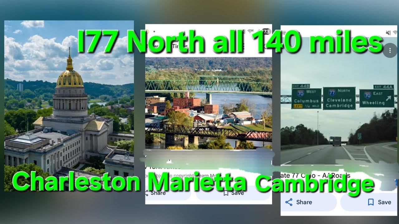 I77 North Charleston Marietta Cambridge all 140 Miles!