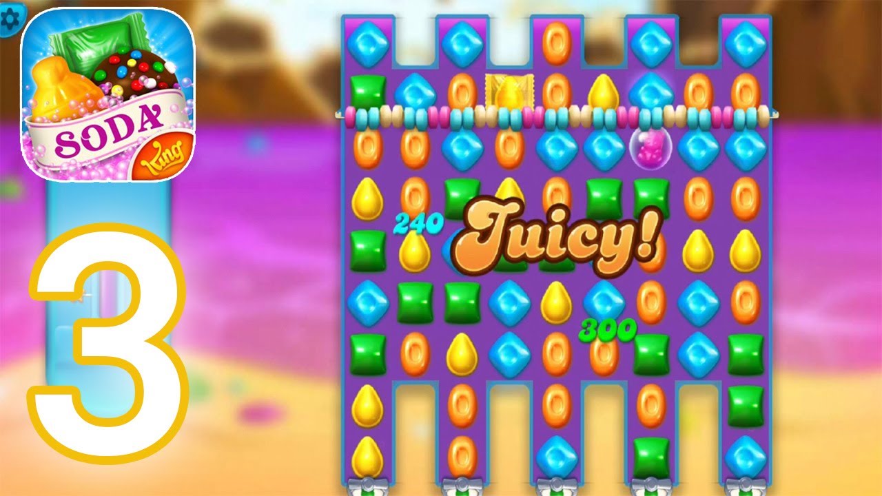 Candy Crush Soda Saga - Gameplay Walkthrough Part 3 - Level 21 - 25 Completed (iOS, Android)