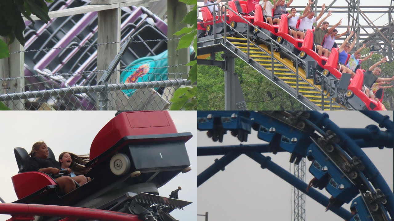 Six Flags St. Louis 8-10-2025 Coaster Footage (No Copyright)