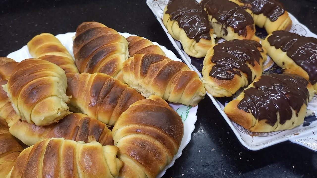 كرواسون الافران في البيت بالشوكولاته🥐🍫