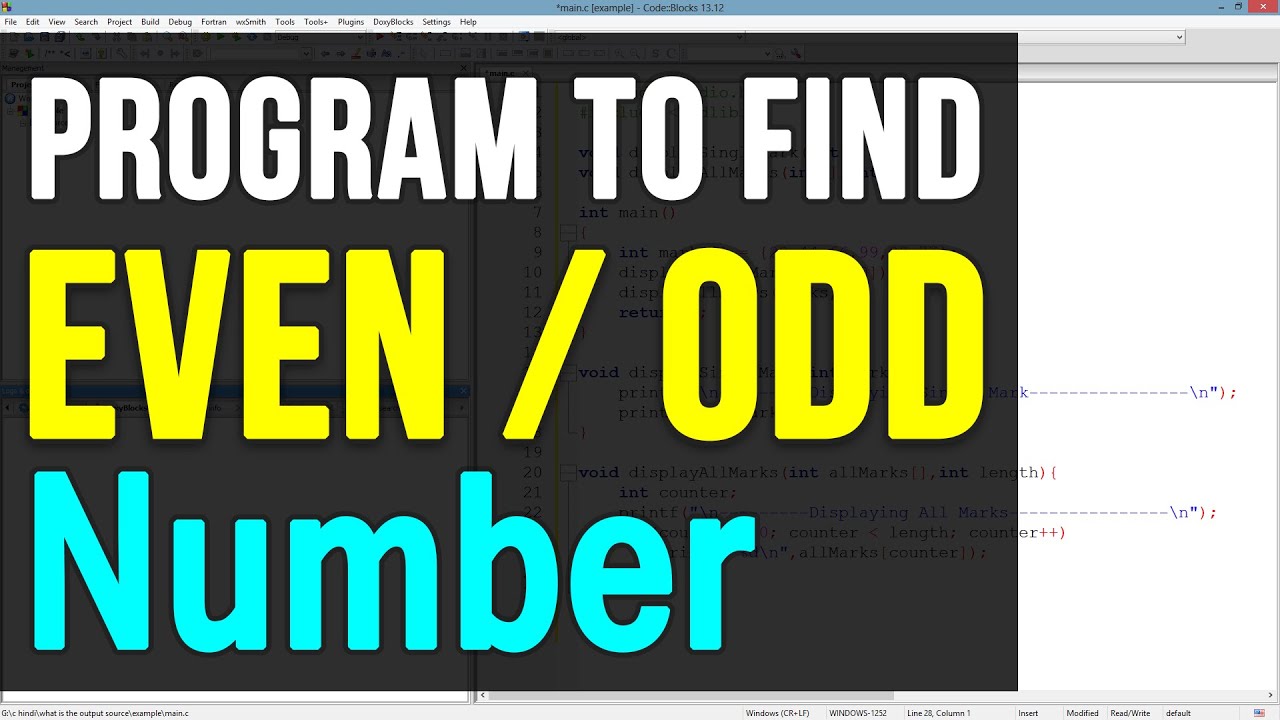 C Programming Exercise - Program to Check  Even / ODD number
