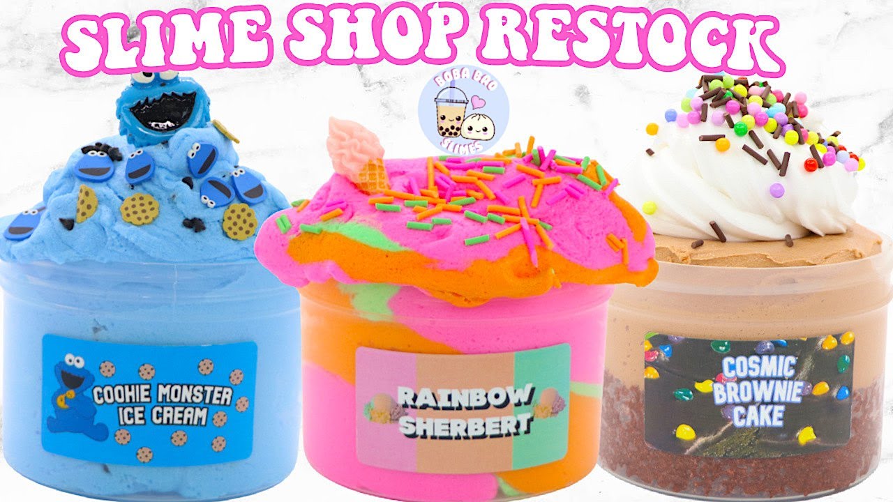 SLIME SHOP RESTOCK!! NEW SLIMES! - Boba Bao Slimes