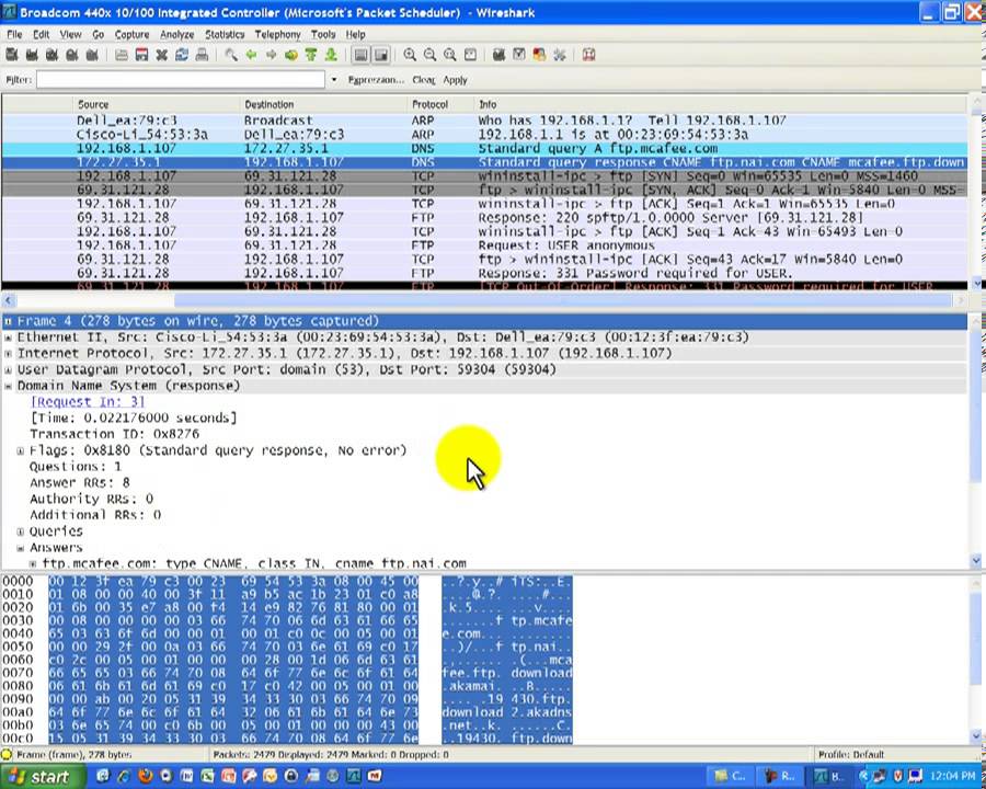 Wireshark Packet Capture on File Transfer Protocol - FTP.mp4