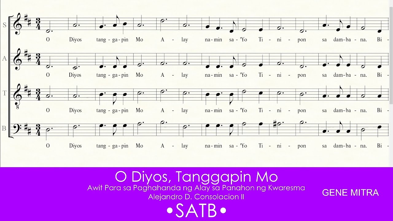 O Diyos, Tanggapin Mo • SATB