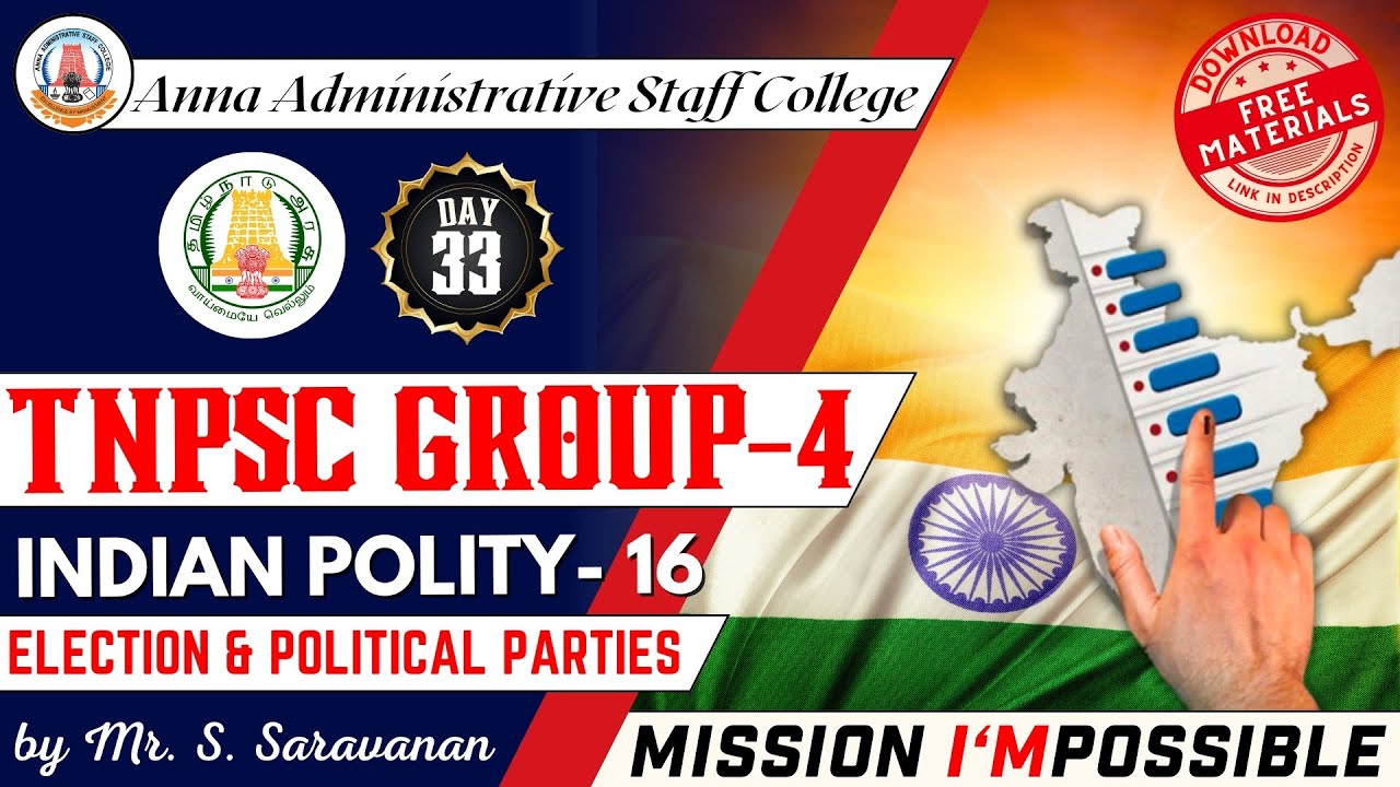 MISSION I'MPOSSIBLE | Day 33 | Election & Political Parties | Indian Polity | Mr.S.Saravanan