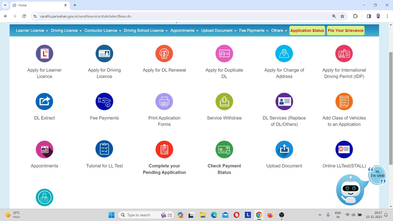 Sarathi Parivahan Sewa Complete Information : parivahan.gov.in Website