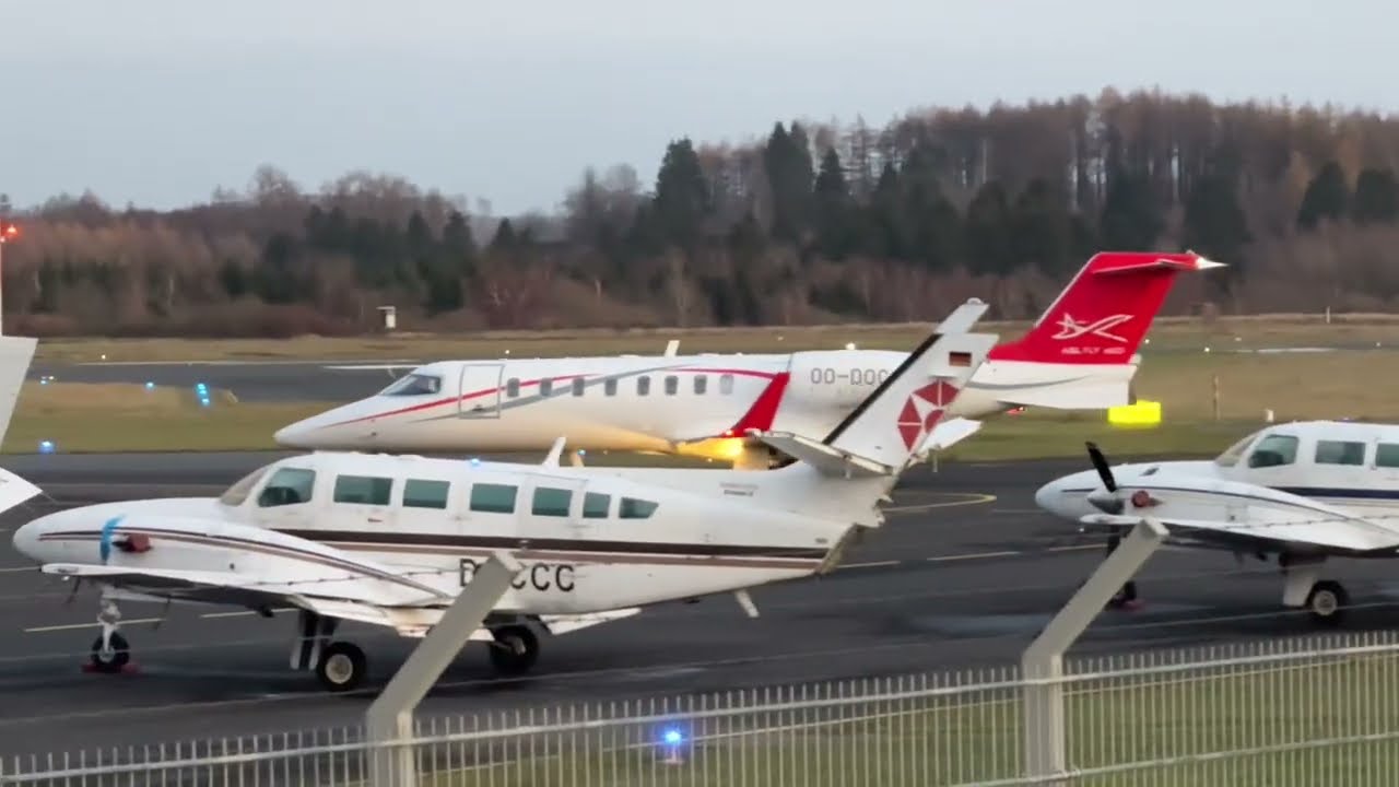 Siegerland Airport Planespotting 🛩️ (Learjet 45)