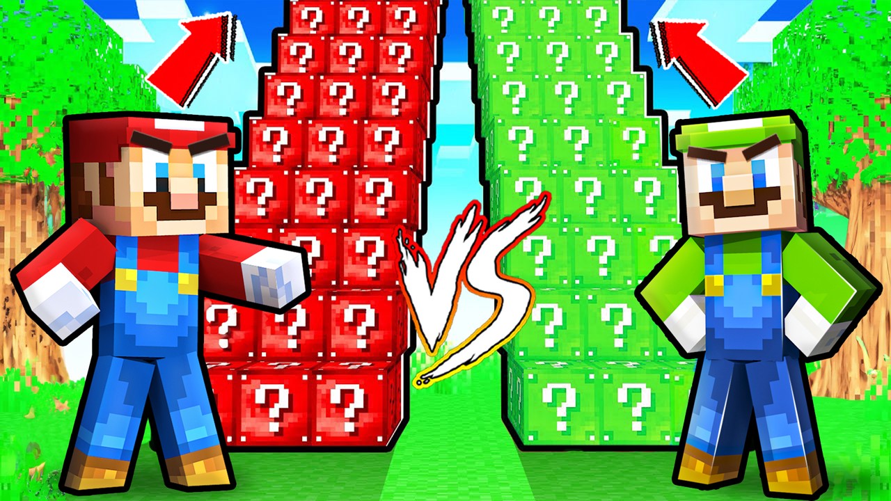 فلم ماين كرافت : سباق درج بلوك الحظ ؟!! 😱🔥