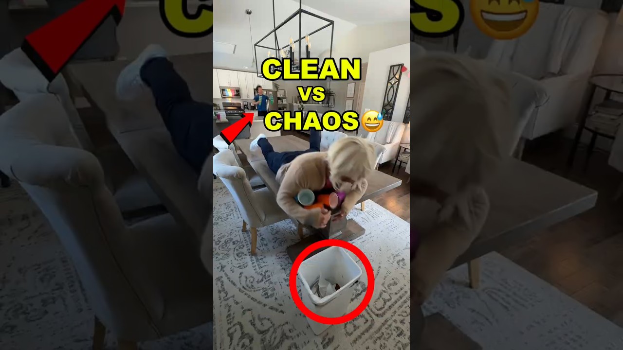 Fastest Mom vs Messiest Kid &ndash; The Ultimate Cleaning Speed Battle 😳