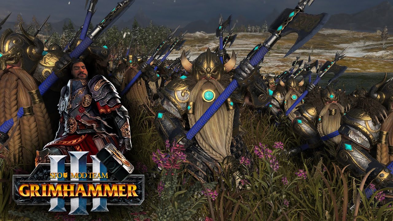Grimhammer III - лучший мод для TW: Warhammer III, Гномы, стрим 1 (PC, 2025)