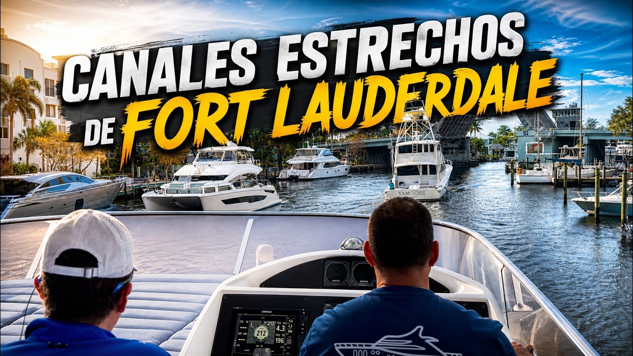 Navegamos por canales ESTRECHOS Y PELIGROSOS. FortLauderdale, Florida