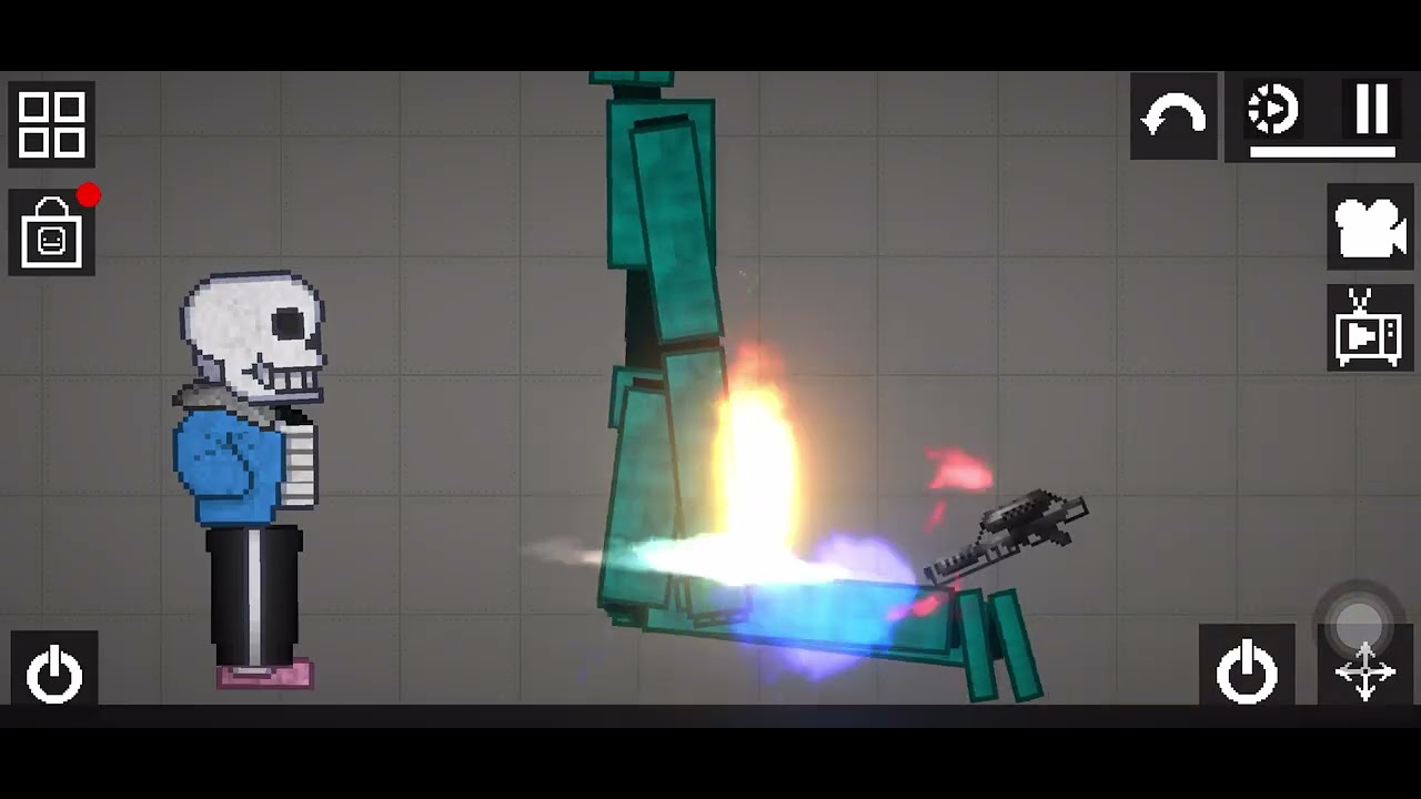 sans vs robots (at the end sans crashed the game