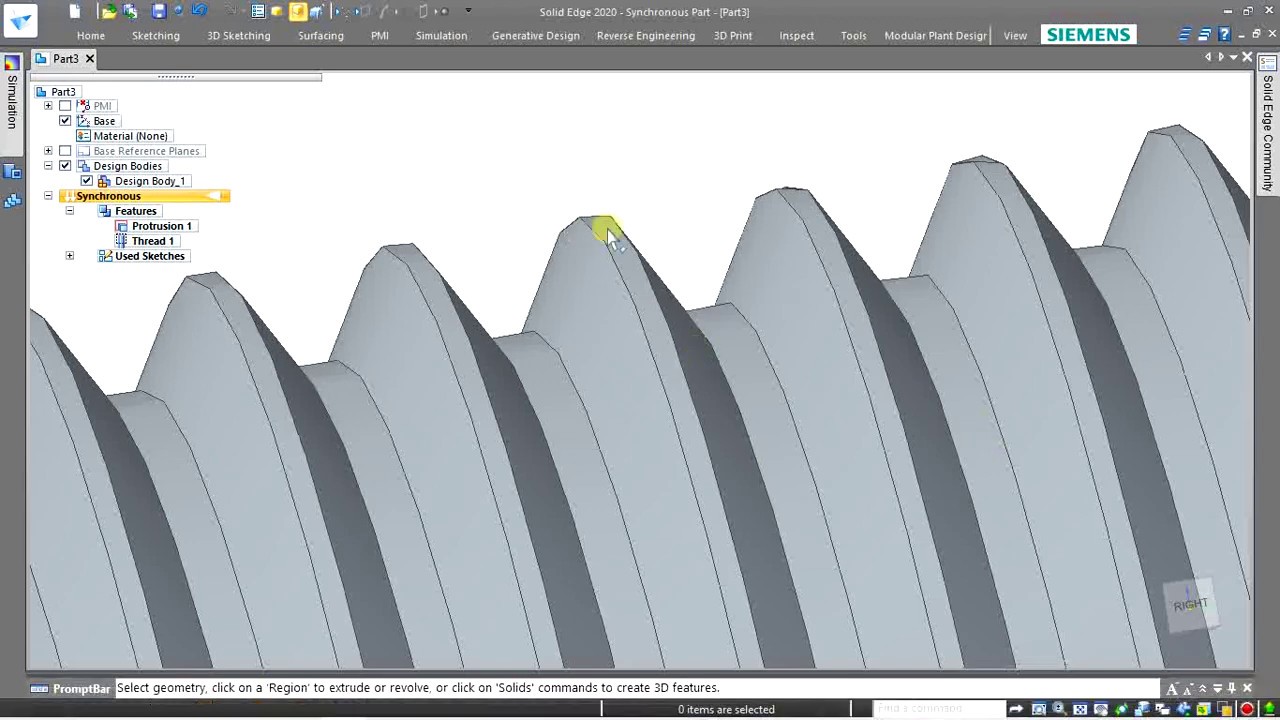 Physical Thread in Solid Edge