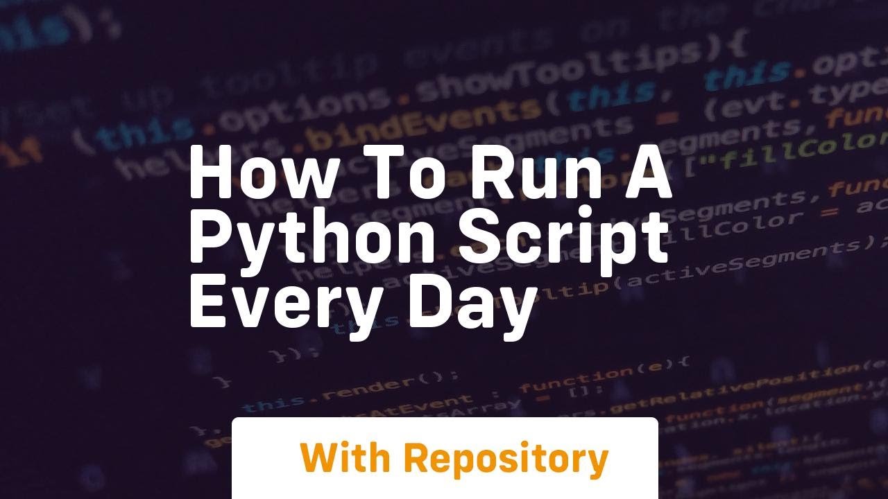 how to run a python script every day