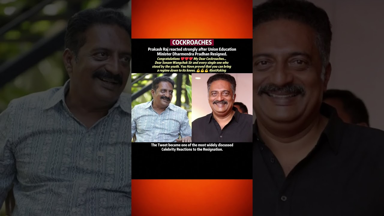 Prakash Raj reaction on Union Education Minister Dharmendra Pradhan resignation over NEET Paper Leak