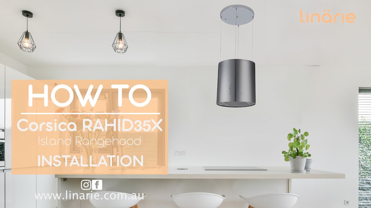 LIN&Auml;RIE | Corsica 35cm Island Range Hood in Stainless Steel &bull; RAHID35X &bull; Installation Video